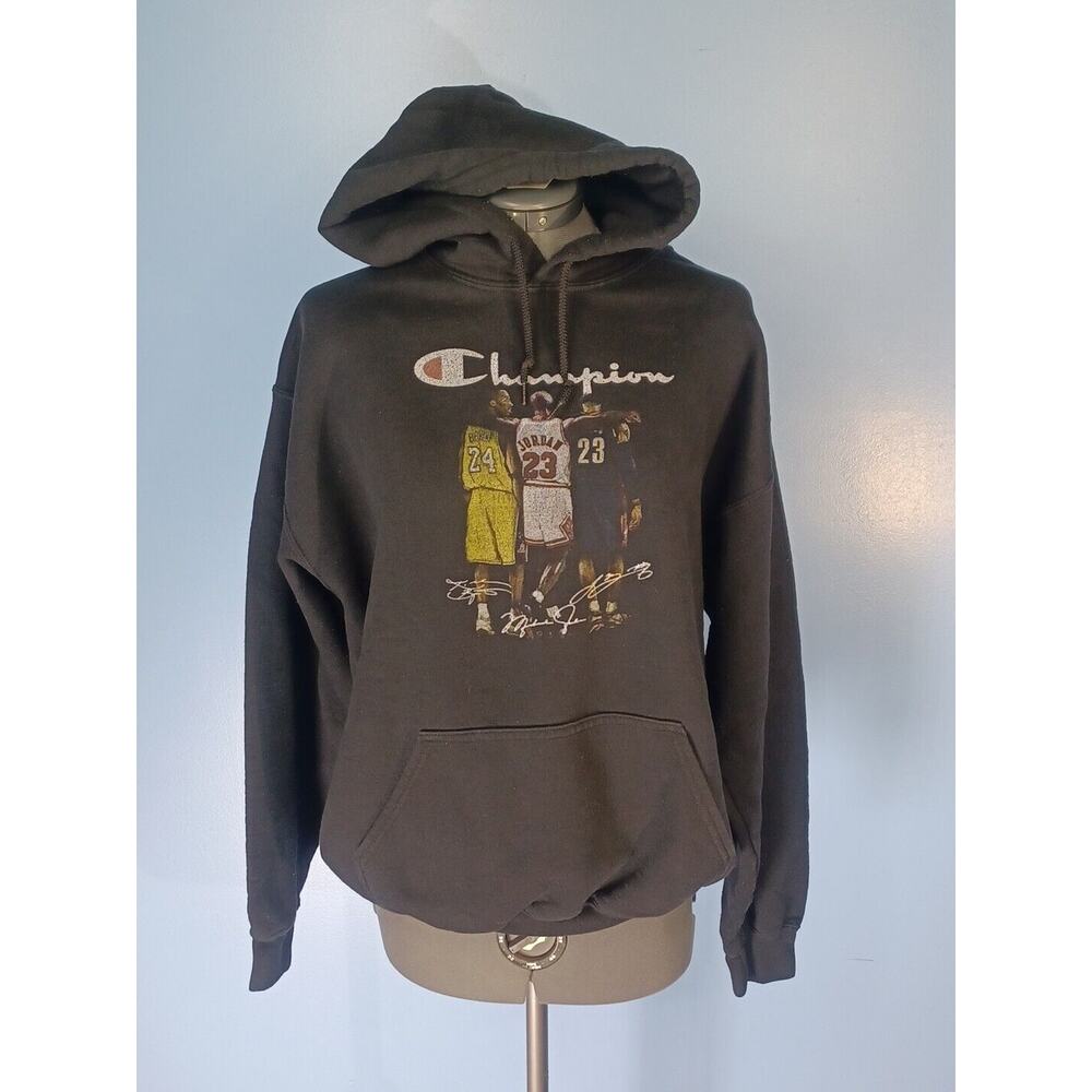 Champion Hoodie Michael Jordan Kobe Bryant LeBron James Hooded Sweatshirt Mens L